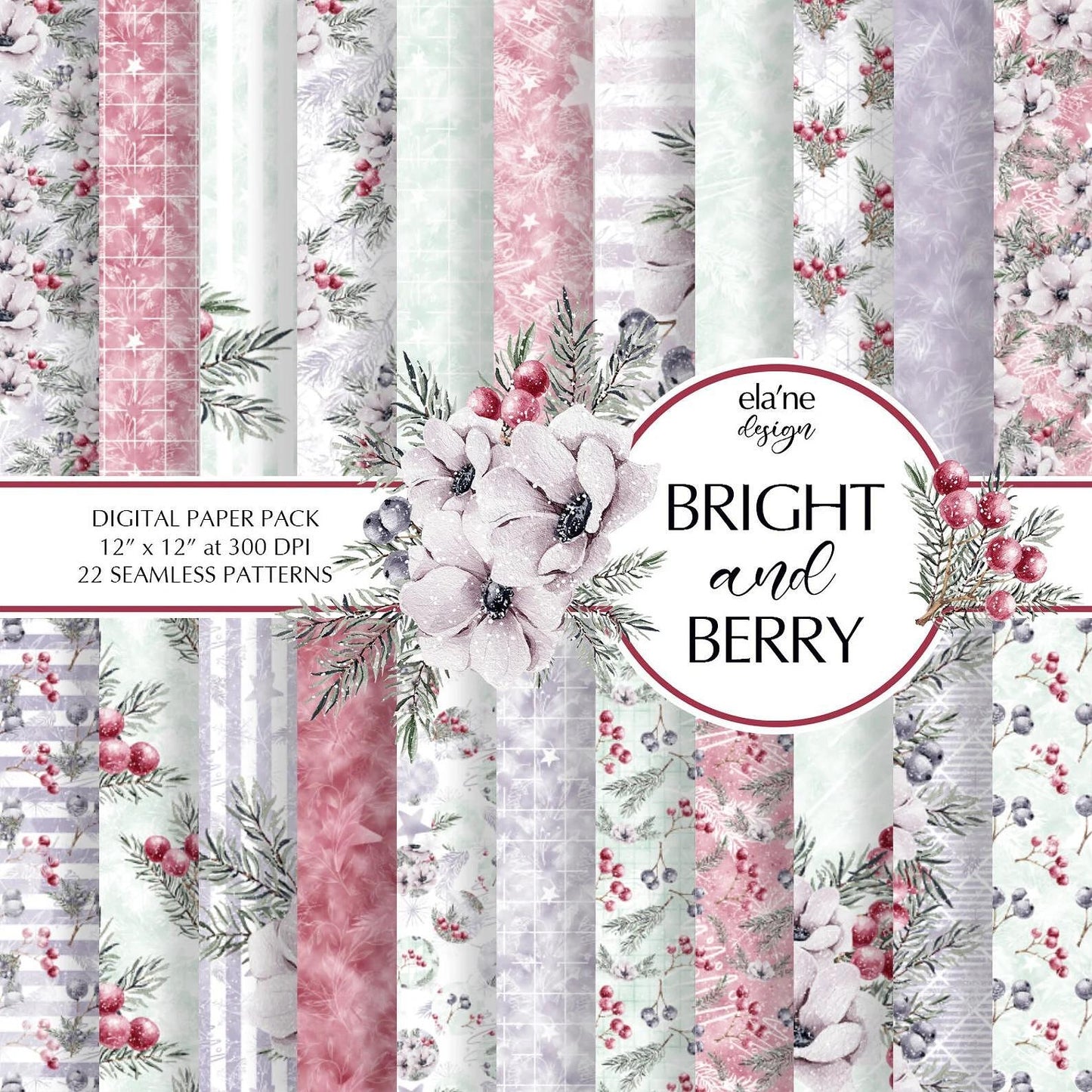Дизайнерска хартия Bright and Berry - ярки плодови мотиви
