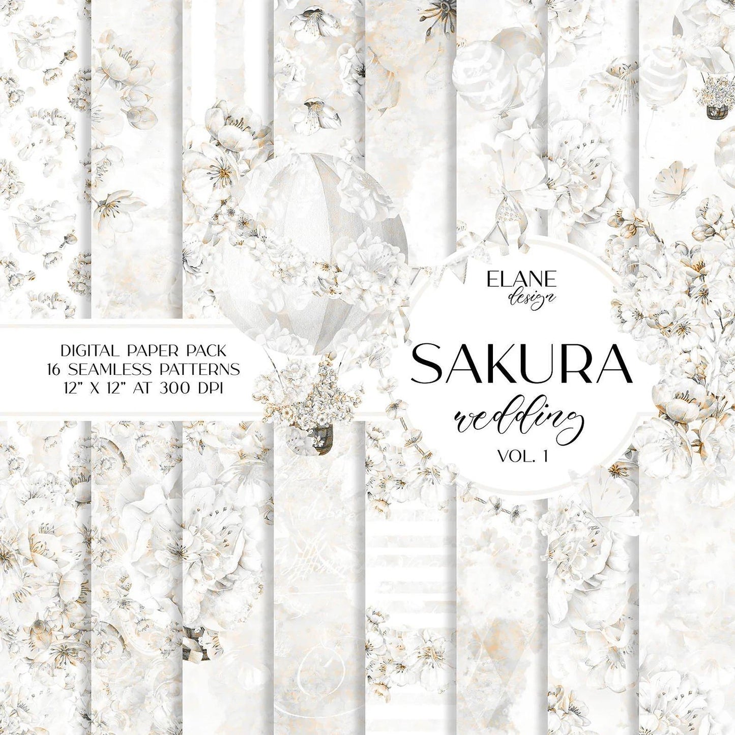 Дизайнерска хартия SAKURA wedding - сакура сватбени мотиви