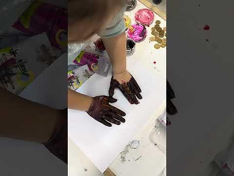 Комплект " Боя за деца KREUL 75 ml + платна и четка"