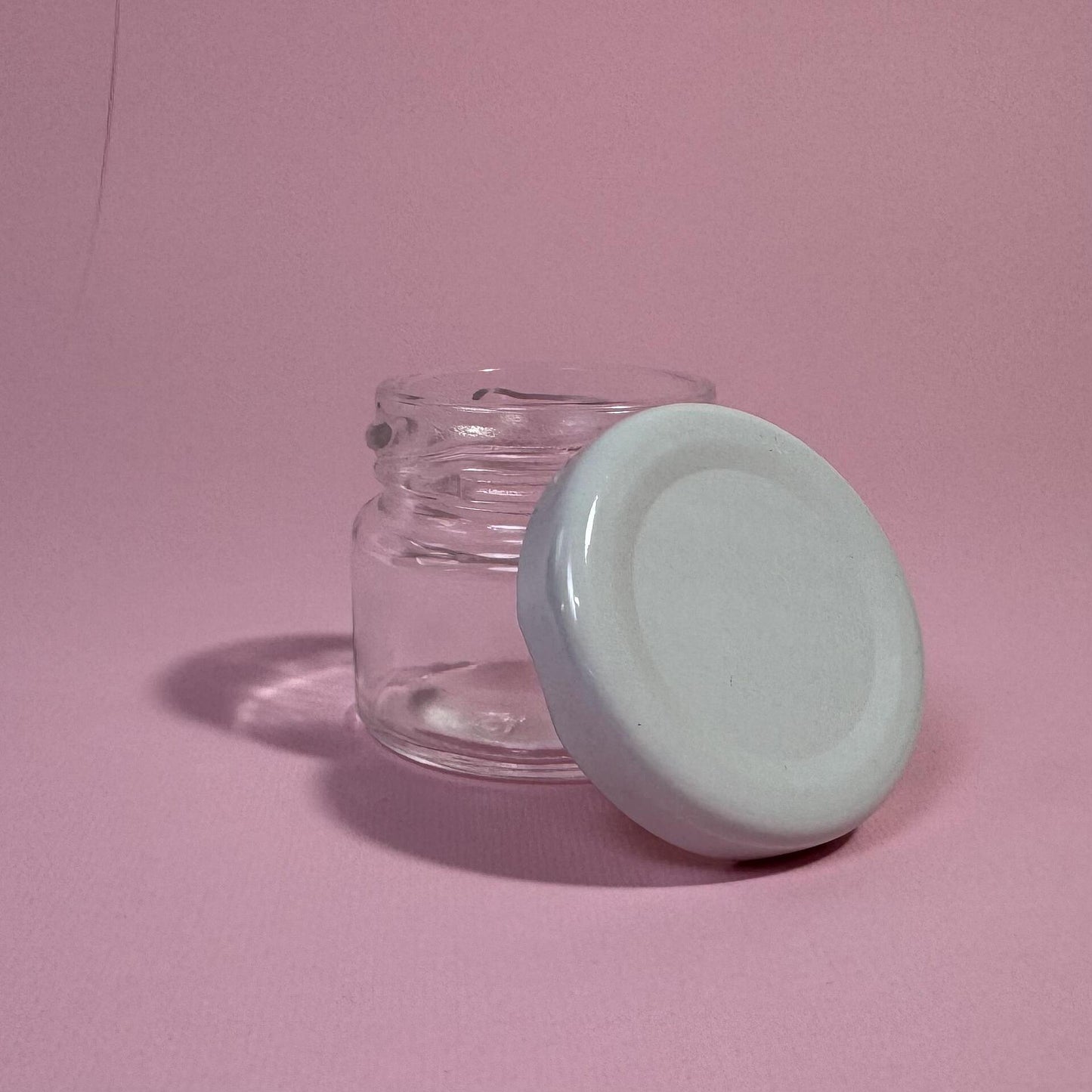 Комплект стъклено бурканче със бяла капачка 25ml 10 броя