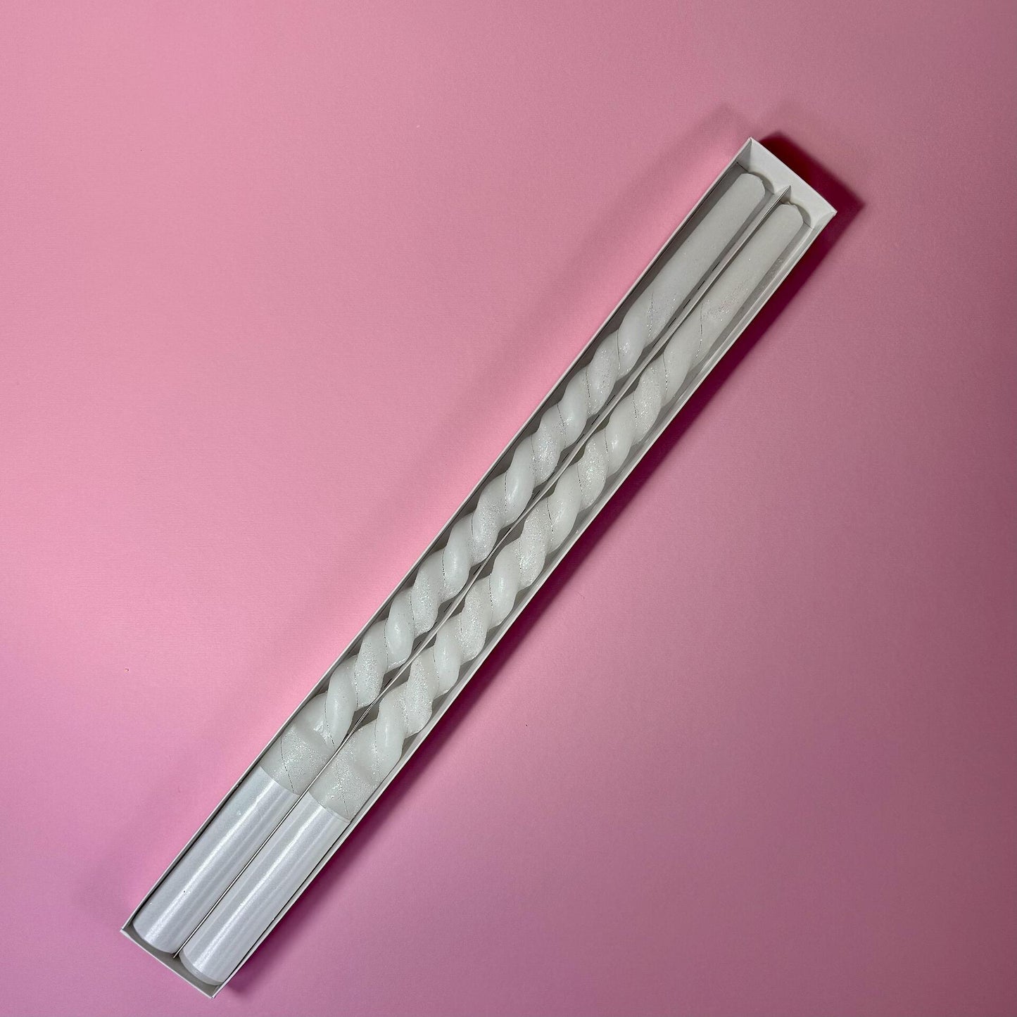 Свещи сребърна или златна нишка и фин брокат спираловидна 45см