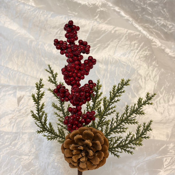 Коледна клонка Pinecone 20см