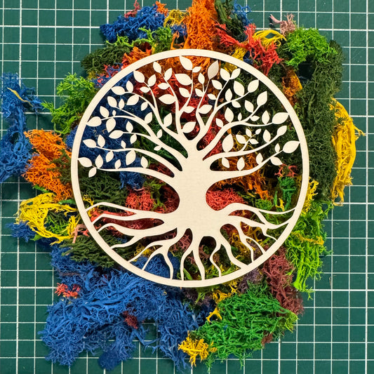 "Дървото на живота" от бирен картон с надпис от бирен картон, 3 броя в опаковка