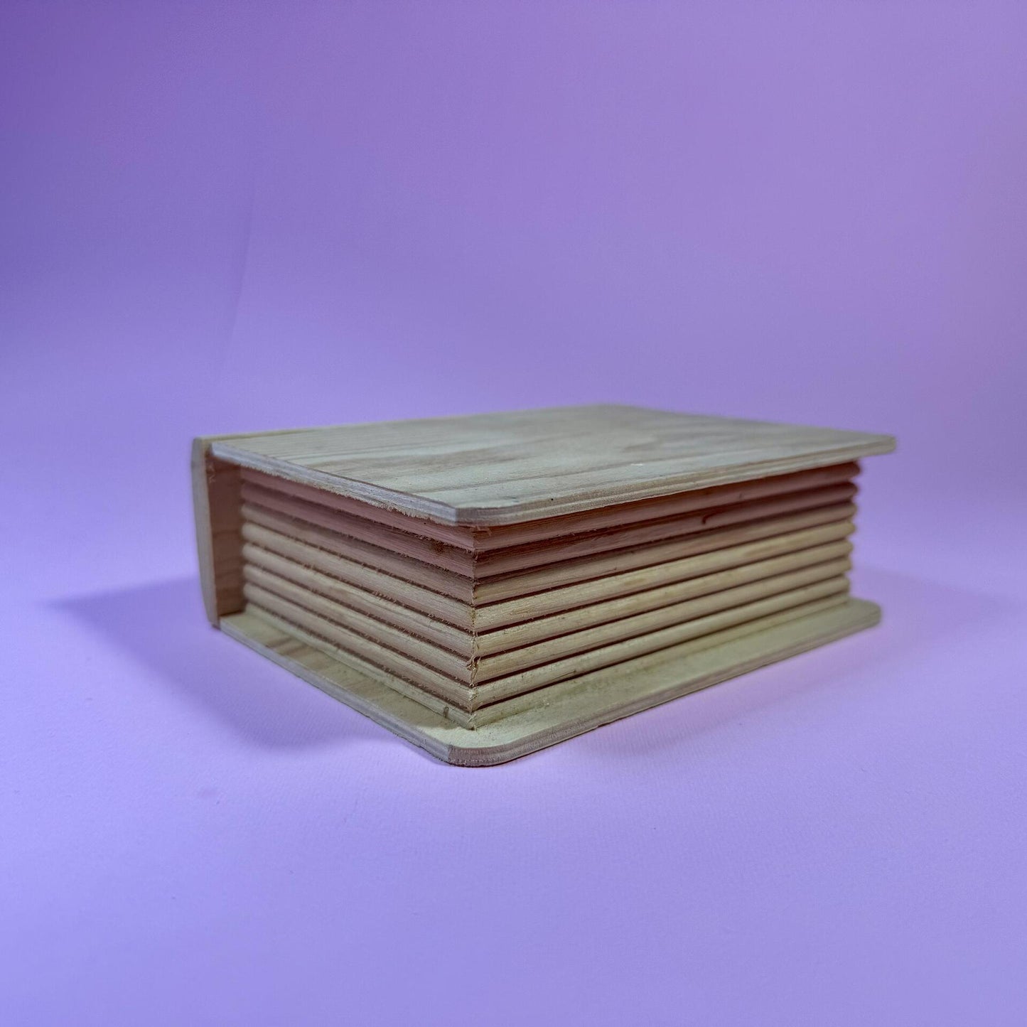Дървена кутия - книга с чекмедже, натурална 14,0 х 10,0 х 4,5 см.