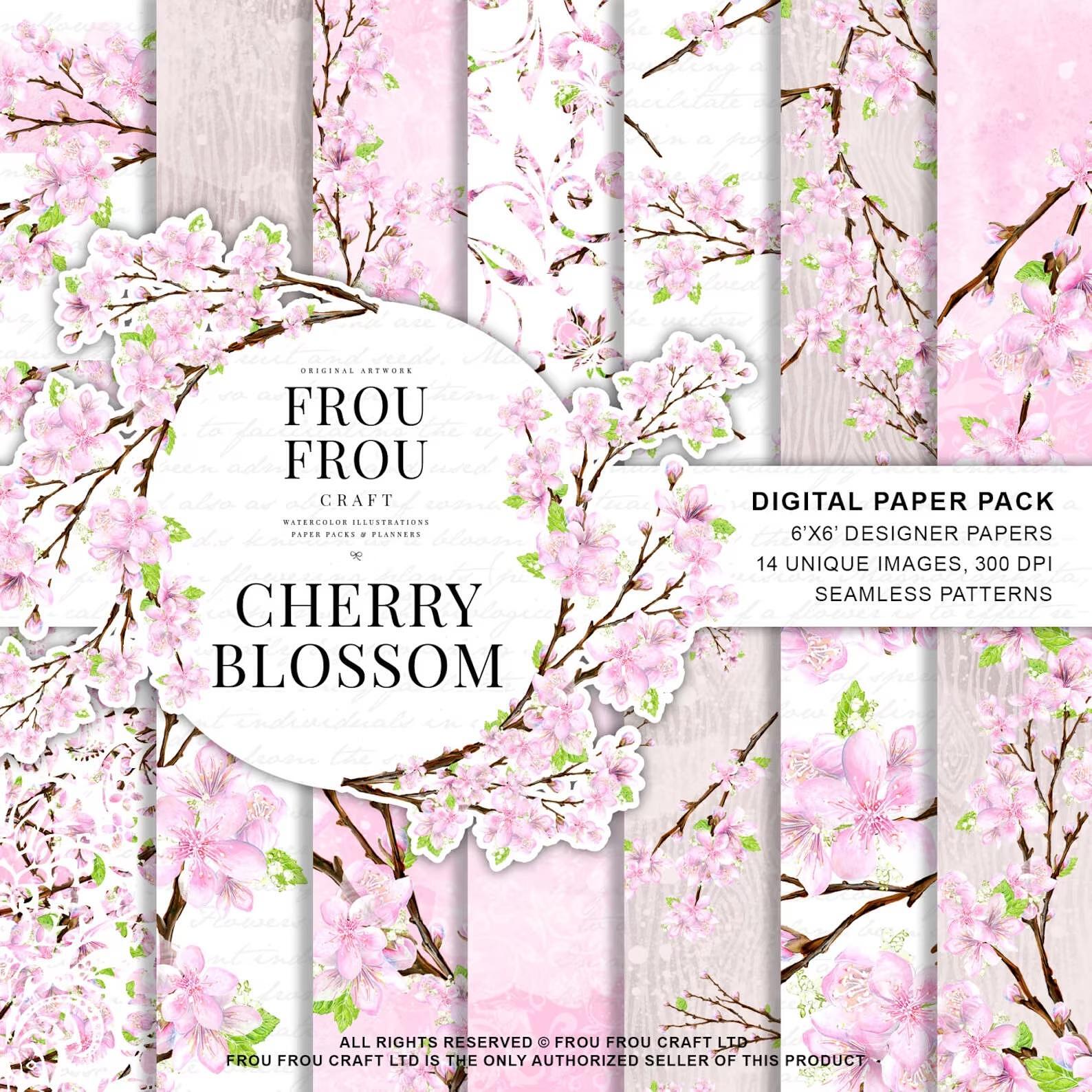Дизайнерска хартия Cherry blossom - японски вишневи цветя