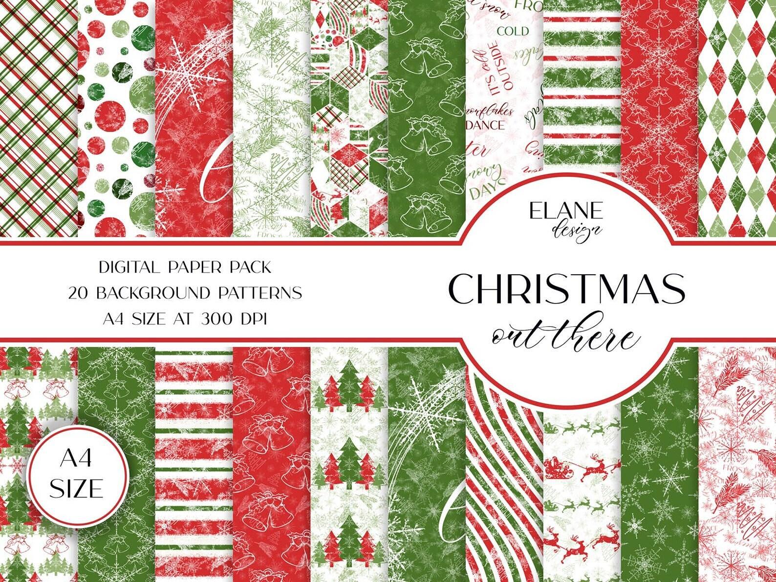 Дизайнерска хартия Christmas - коледни мотиви за картички