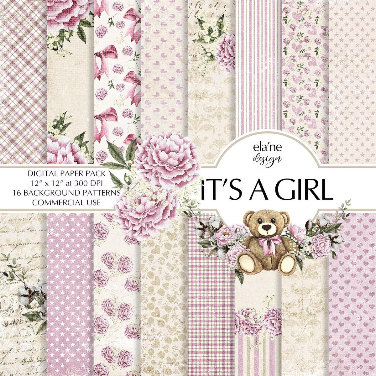 Дизайнерски хартии "It's a girl"