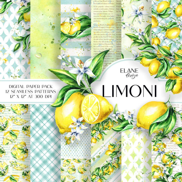 Дизайнерска хартия LIMONI - свежи лимонови мотиви