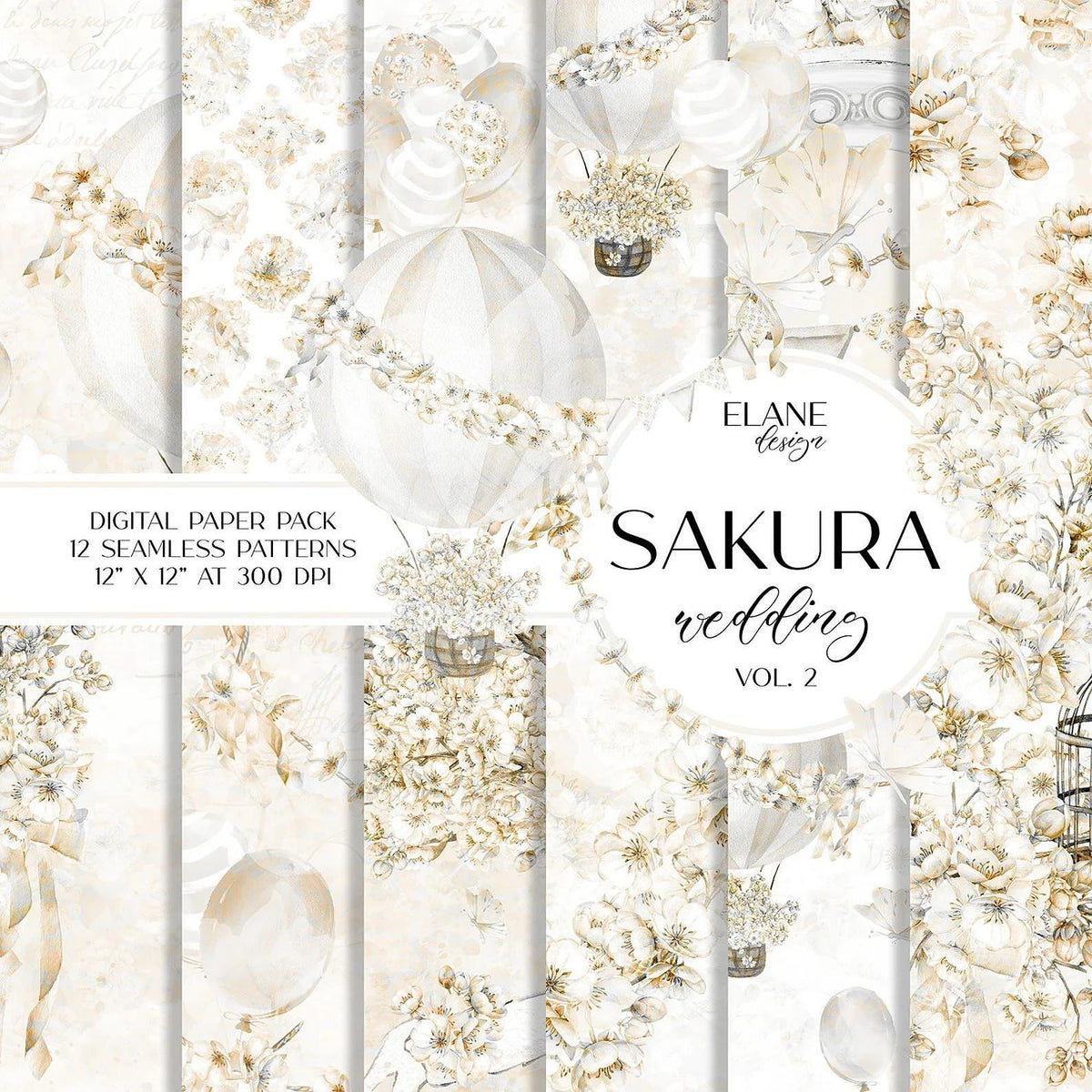 Дизайнерска хартия SAKURA wedding Vol 2 - сакура сватбена колекция