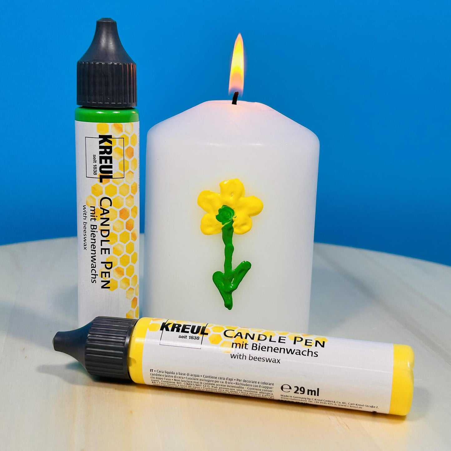 Комплект "Бои за свещи 2броя Kreul 29ml + свещ"