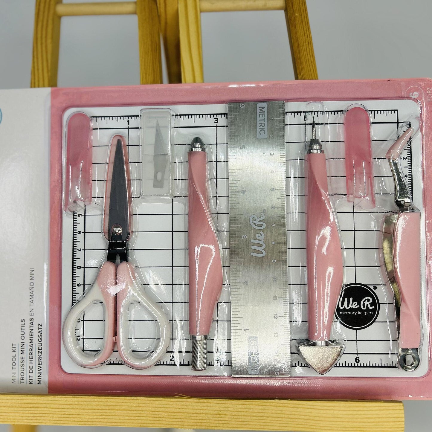 Мини комплект инструменти розов - 6части