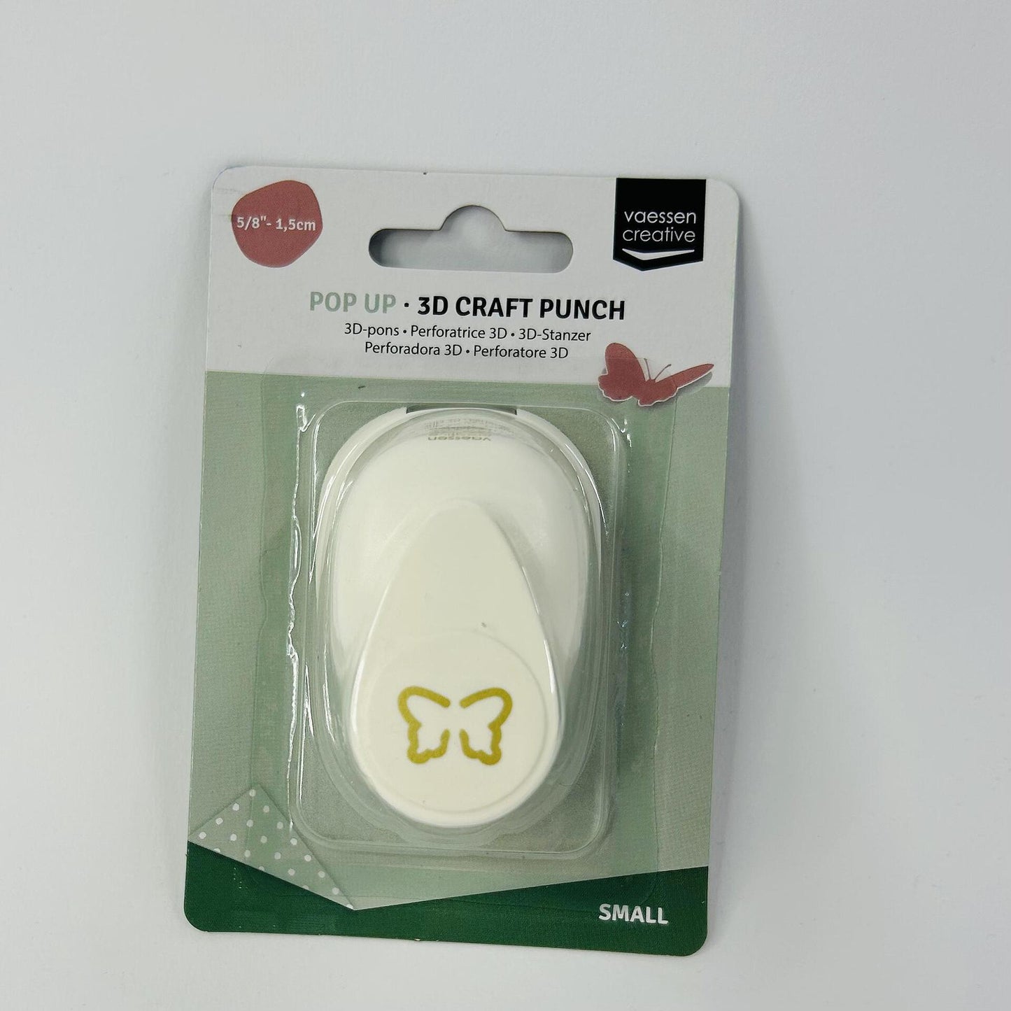 Пънч 3D pop-up пеперуди 1х1,5см Vaessen Creative
