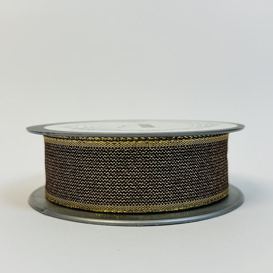 Панделка със златни нишки 3СМ/10М MARSALA