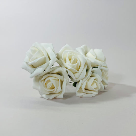 Роза фоам на тел 6СМ Крем