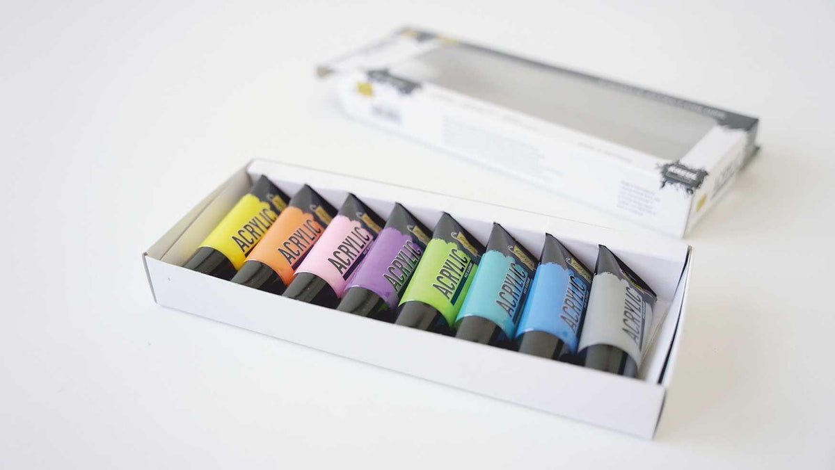 Комплект акрилни бои от 8 цвята SOLO GOYA Acrylic 20 ml