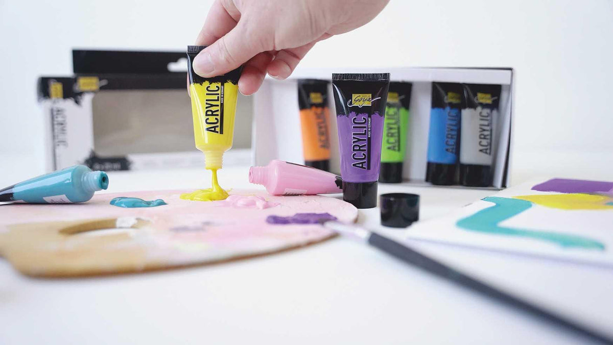 Комплект акрилни бои от 8 цвята SOLO GOYA Acrylic 20 ml